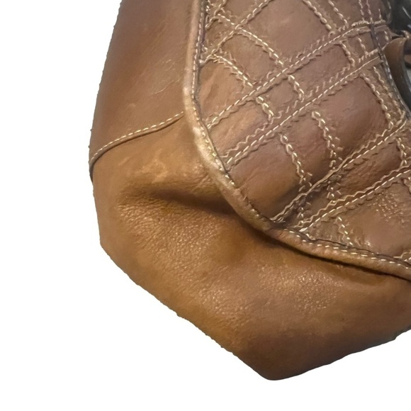 Gianni Bini Brown Genuine Leather Purse Shoulder Bag‎ Tote Hobo Satchel - Picture 12 of 16